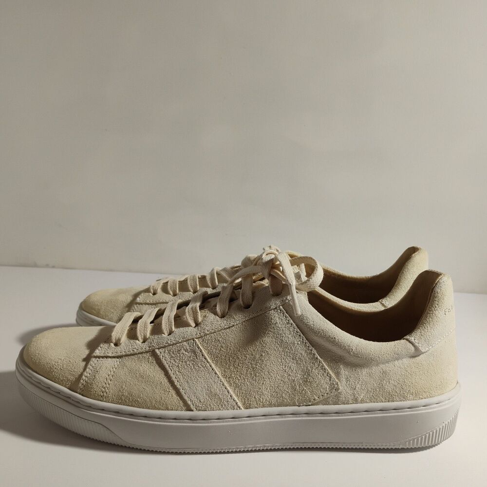 PETER MILLAR Women's Vantage Suede Sneaker Ivory Size 9 New